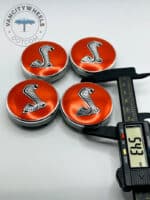 Ford Shelby Wheel Center Caps - Set of 4 Red 54mm - Image 4