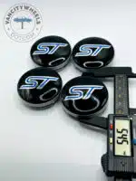 Ford ST Wheel Center Caps 54mm - Set of 4 Black & Blue | 6M21-1003 - Image 4