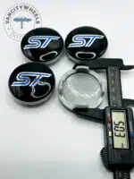 Ford ST Wheel Center Caps 54mm - Set of 4 Black & Blue | 6M21-1003 - Image 3