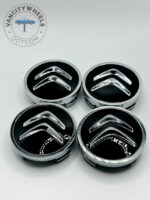 Citroën 60mm Black and Chrome Wheel Center Cap