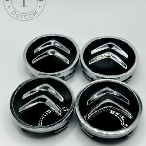 Citroën 60mm Black and Chrome Wheel Center Cap