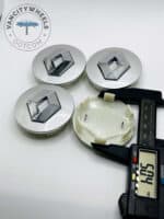 Set Of 4 Silver Renault Alloy Wheel Center Caps 57mm, Silver Center Hub Caps For Renault Cars 57mm - Image 3