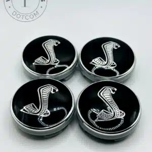 Ford Shelby 54mm Black Wheel Center Caps