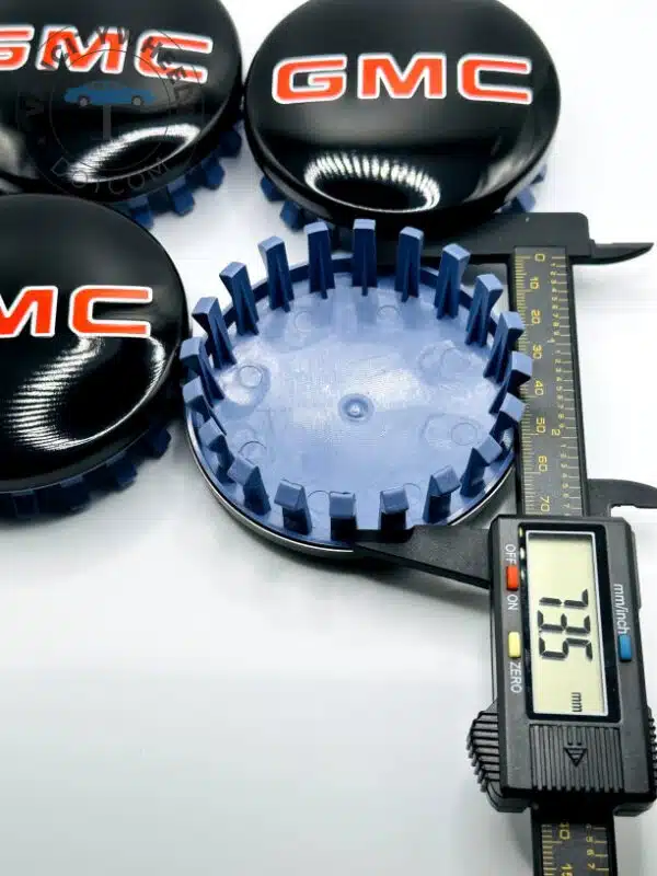 Set Of 4 Black/red Gmc Alloy Wheel Center Caps 83mm, Black/red Center Hub Caps For Gmc Cars 83mm - Image 3