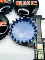 Set Of 4 Black/red Gmc Alloy Wheel Center Caps 83mm, Black/red Center Hub Caps For Gmc Cars 83mm - Image 2