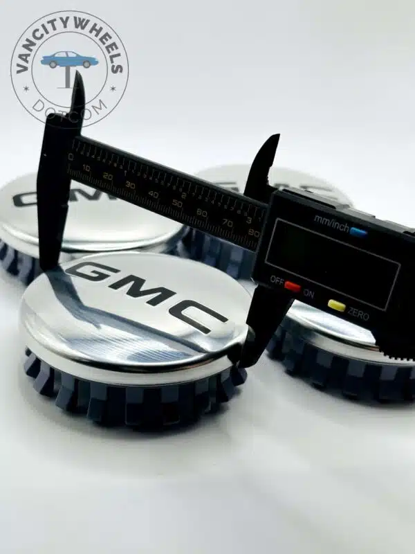 GMC 83mm Black & Chrome Wheel Center Caps - 4pc Denali Set 22837060 - Image 4
