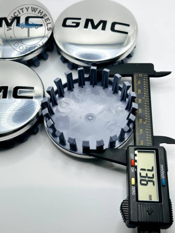 GMC 83mm Black & Chrome Wheel Center Caps - 4pc Denali Set 22837060 - Image 3