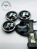 Jaguar R Performance 59mm Black & Green Wheel Center Caps - 4pc Set - Image 3
