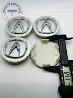 Acura Wheel Center Caps - Set of 4 Silver/Chrome 68mm - Image 3