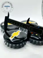 Set Of 4 Black/gold Chevrolet Alloy Wheel Center Caps 83mm, Black/chrome Center Hub Caps For Chevrolet Cars 83mm - Image 3