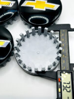 Set Of 4 Black/gold Chevrolet Alloy Wheel Center Caps 83mm, Black/chrome Center Hub Caps For Chevrolet Cars 83mm - Image 2