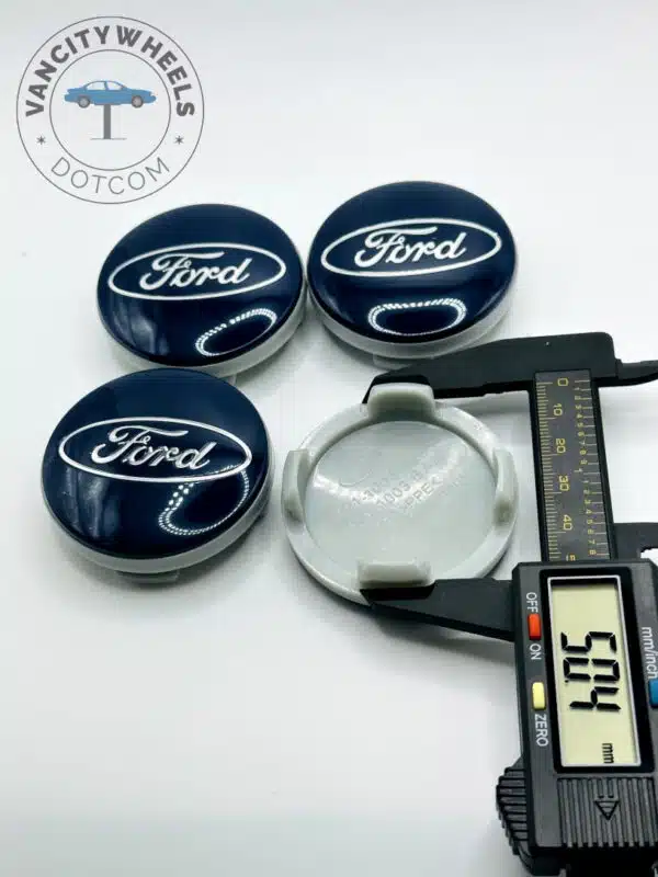 Ford 54mm Dark Blue Wheel Center Caps - 4pc Set 6M21-1003-AA - Image 3