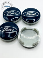 Ford 54mm Dark Blue Wheel Center Caps - 4pc Set 6M21-1003-AA - Image 2