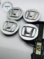 Honda Wheel Center Caps - Set of 4 Silver/Chrome 69mm - Image 4