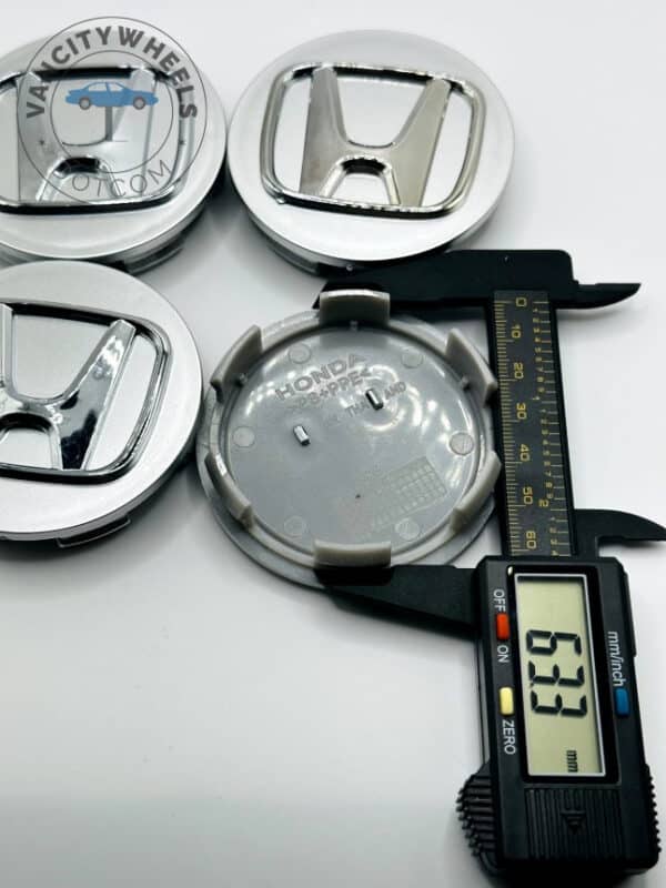 Honda Wheel Center Caps - Set of 4 Silver/Chrome 69mm - Image 3