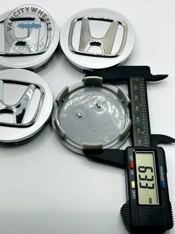 Honda Wheel Center Caps - Set of 4 Silver/Chrome 69mm - Image 3