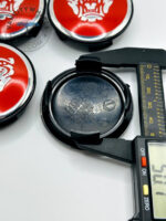 Jaguar Wheel Center Caps - Set of 4 Red 59mm - Image 2