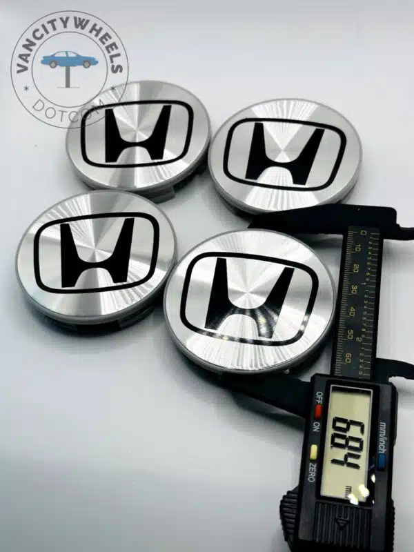 Honda 69mm Chrome Wheel Center Caps - 4pc Set for SUV & Odyssey - Image 4