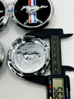 Set Of 4 Black Ford Mustang Alloy Wheel Center Caps 67mm, Black Center Hub Caps For Mustang Cars 67mm - Image 2