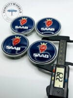 Saab Wheel Center Caps 62mm - Set of 4 Dark Blue & Silver | 12775052 - Image 4