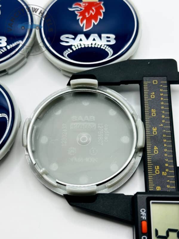 Saab Wheel Center Caps 62mm - Set of 4 Dark Blue & Silver | 12775052 - Image 2