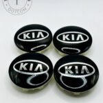 Kia 58mm Black Wheel Center Caps