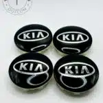 Kia 58mm Black Wheel Center Caps