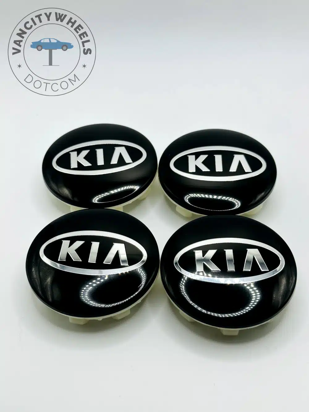Kia 58mm Black Wheel Center Caps Kia 58mm Black Wheel Center Caps