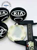 Kia 58mm Black Wheel Center Caps - 4pc Premium Set for Stinger, Optima, Forte - Image 4
