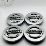 Set Of 4 Silver/black Nissan Alloy Wheel Center Caps 86mm, Silver/black Center Hub Caps For Nissan Cars 86mm