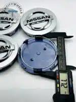 Set Of 4 Silver/black Nissan Alloy Wheel Center Caps 86mm, Silver/black Center Hub Caps For Nissan Cars 86mm - Image 3