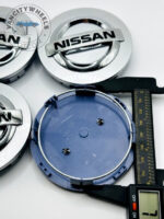 Set Of 4 Silver/black Nissan Alloy Wheel Center Caps 86mm, Silver/black Center Hub Caps For Nissan Cars 86mm - Image 2