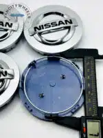 Set Of 4 Silver/black Nissan Alloy Wheel Center Caps 86mm, Silver/black Center Hub Caps For Nissan Cars 86mm - Image 2