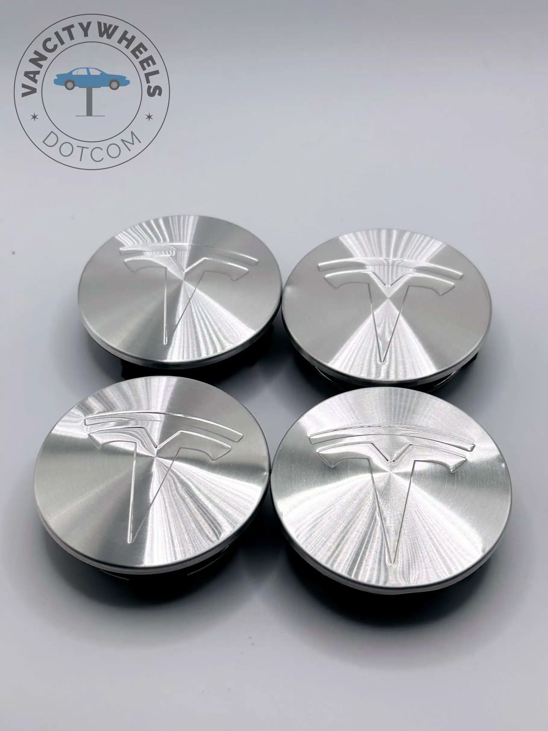 Tesla 57mm Chrome Wheel Center Caps