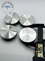 Tesla 57mm Chrome Wheel Center Caps - 4pc Set for Model 3, Y, S, X - Image 3