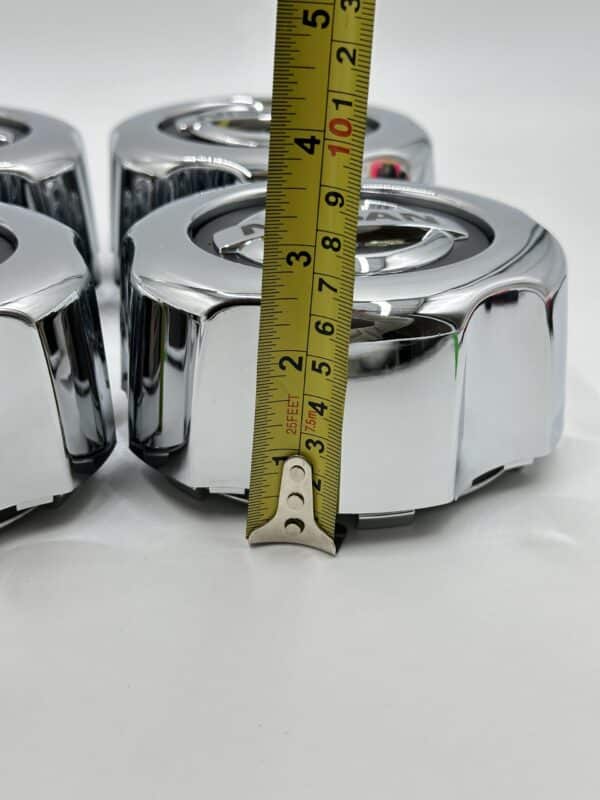 Nissan Patrol GU Y61 130mm Chrome Wheel Center Caps - 4pc Set NS015 - Image 3