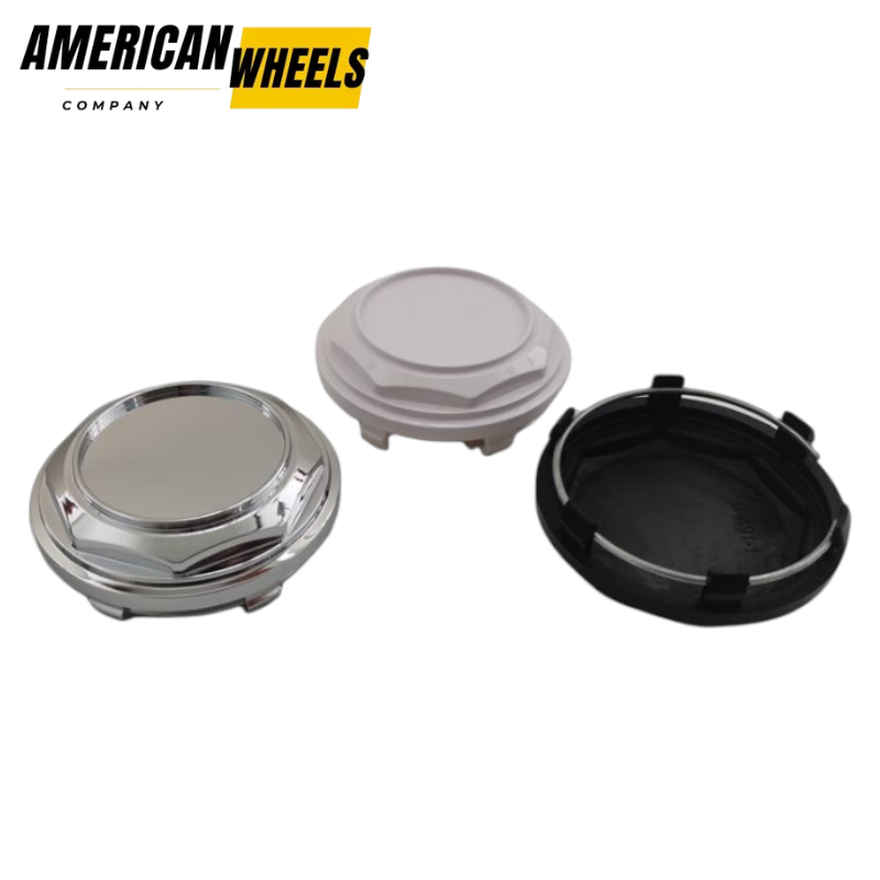 New 4pcs Set 76mm Snap On No Logo Black Wheel Center Caps – C-A91-1 - Image 1