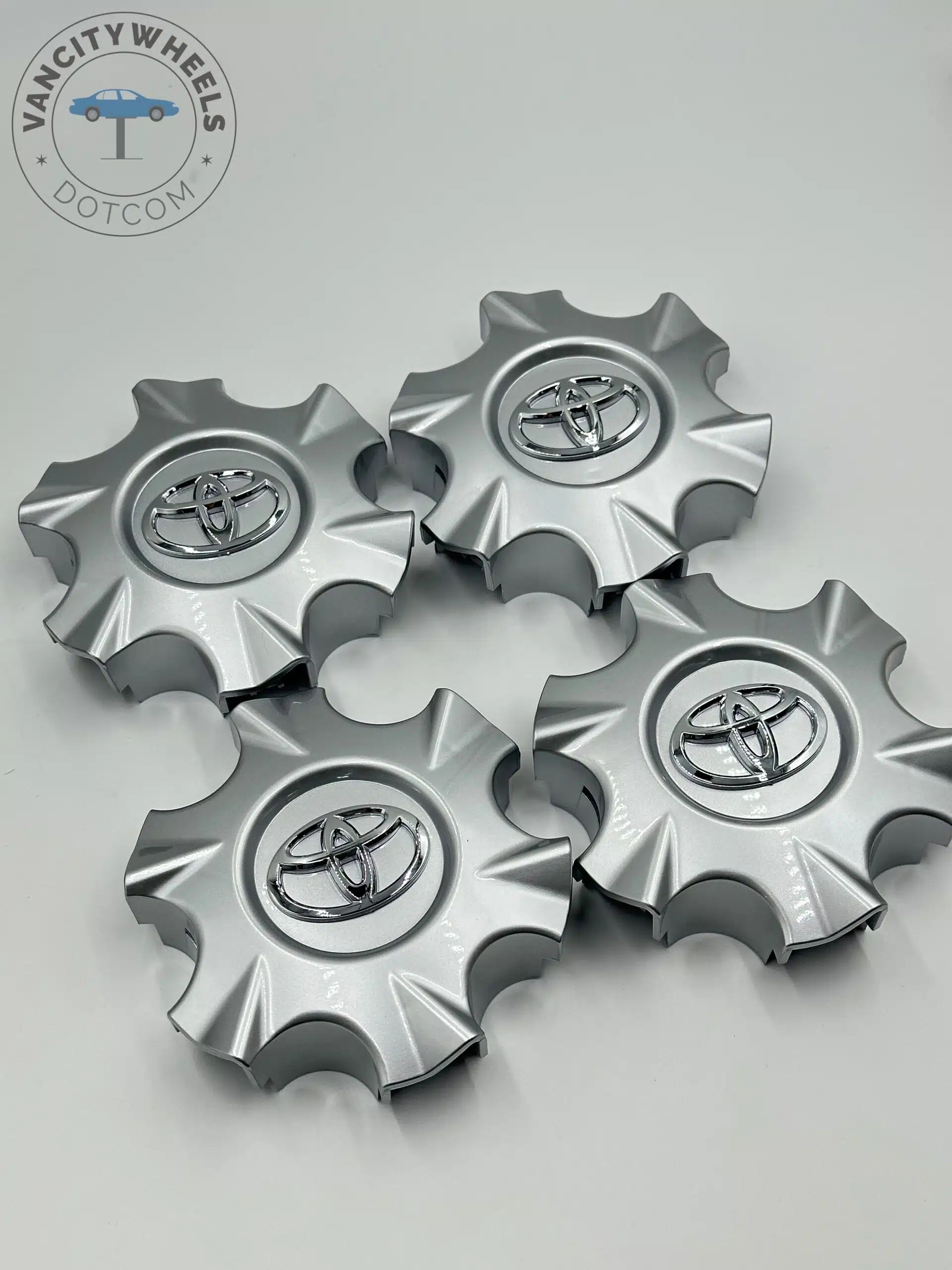 SF102Toyota Silver1 Toyota Wheel Center Hub Caps Ty102, Wheel Center Caps Hub Cover for Hilux 2005-2015 Ty102 Wheel Rim Center Caps - Image 1
