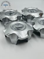 Set Of 4 Silver Lexus Lx470 Lx570 Wheel Center Hub Caps Ty 089, Chrome Center Hub Caps For Lexus Cars