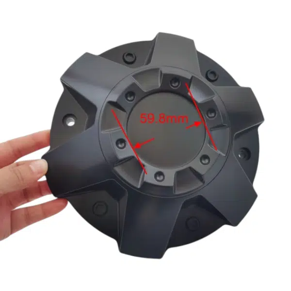 4pcs Set 195.7mm Snap On Black 6 Lug No Logo Offroad Wheel Center Cap – C-054 - Image 9