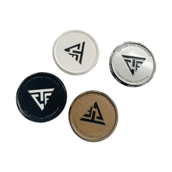 4pcs Set 64mm Snap On New Customized White Wheel Center Caps – C-101-10 - Image 2