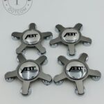 Set of 4 Grey Abt Sportsline Alloy Wheel Center Caps 135mm, Grey Center Hub Caps for Abt Sportsline 135mm