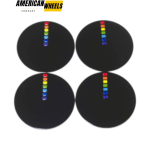4pcs for Aluminum Wheel Center Caps Car Decals Senven Color Pattern 44mm 1 12/16in - 20270003