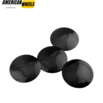 Aluminum Wheel Center Cap Curved Decals Pure Color Dustproof Stickers 89mm 3.5in 4pcs - 20270030BK - Image 3