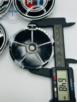 Alpina 68mm Wheel Center Caps - 4pc Black & Silver Performance Set - Image 4