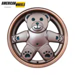4pcs Set 144mm Snap On New Customized Teddy Bear Bronze Wheel Center Caps for 14/15/16 Rims – C-5129