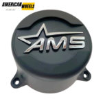 4pcs Set 152mm Snap On 5×150 AMS Matte Black Wheel Center Caps – AMS 368
