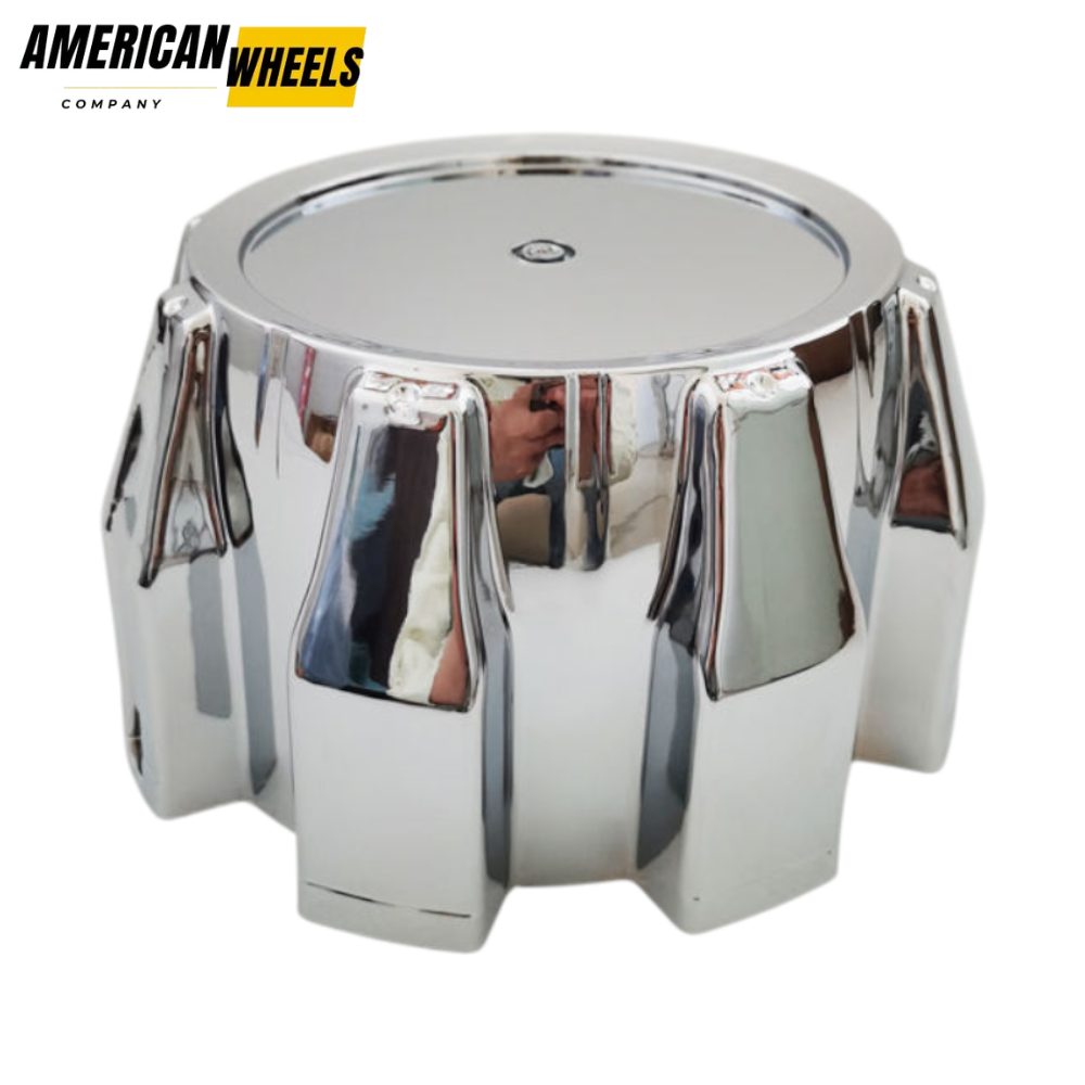 americanwheelscompany.com (4) 4pcs Set 168.3mm Snap On Black 8 Lug No Logo Wheel Center Cap – C612104 / C1080204 - Image 1