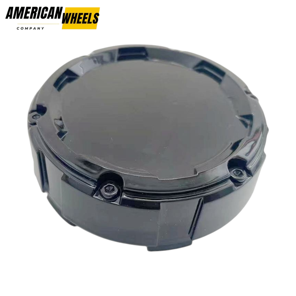 americanwheelscompany.com (4) 4pcs Set 93mm Snap On MVF Black Offroad Wheel Center Caps – 2835K93-A - Image 1