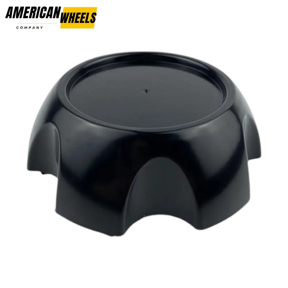americanwheelscompany.com (5) 4pcs Set 6 Lug 110mm Snap On Black Wheel Rim Center Caps with Wire Ring No Logo – C-1008-2 - Image 1